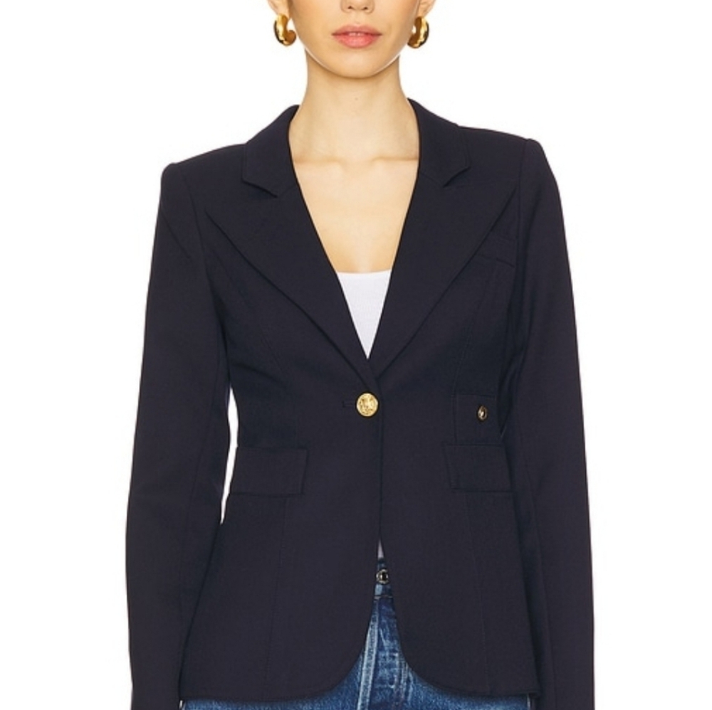 Smythe Midnight Blazer with Gold Accents
